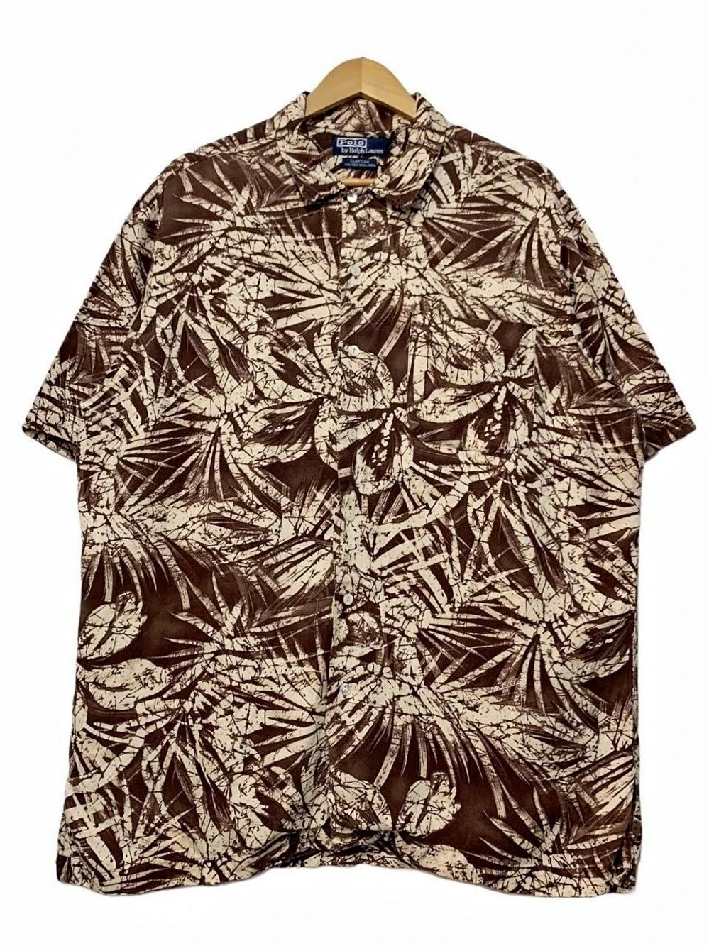 Vintage Polo Ralph Lauren Clayton Silk Linen Tropical Shirt XXL